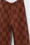 YANYAN KNITS 24 Autumn and Winter Lambswool Knitted Plaid Pants YYK-YYW24-1571-HONG Red